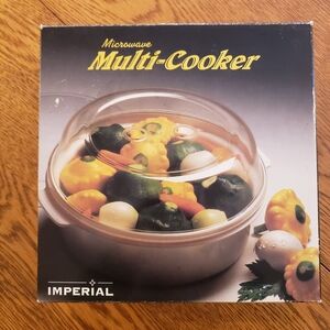 NWOT Microwave Multi-Cooker By Imperial - Clear and Cream